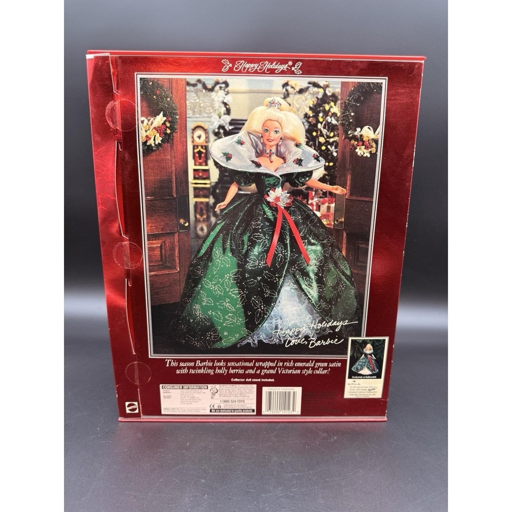 1995 Happy‎ Holidays® Barbie® NRFB 11.5" Mattel® #14123 Vintage - Picture 4 of 8